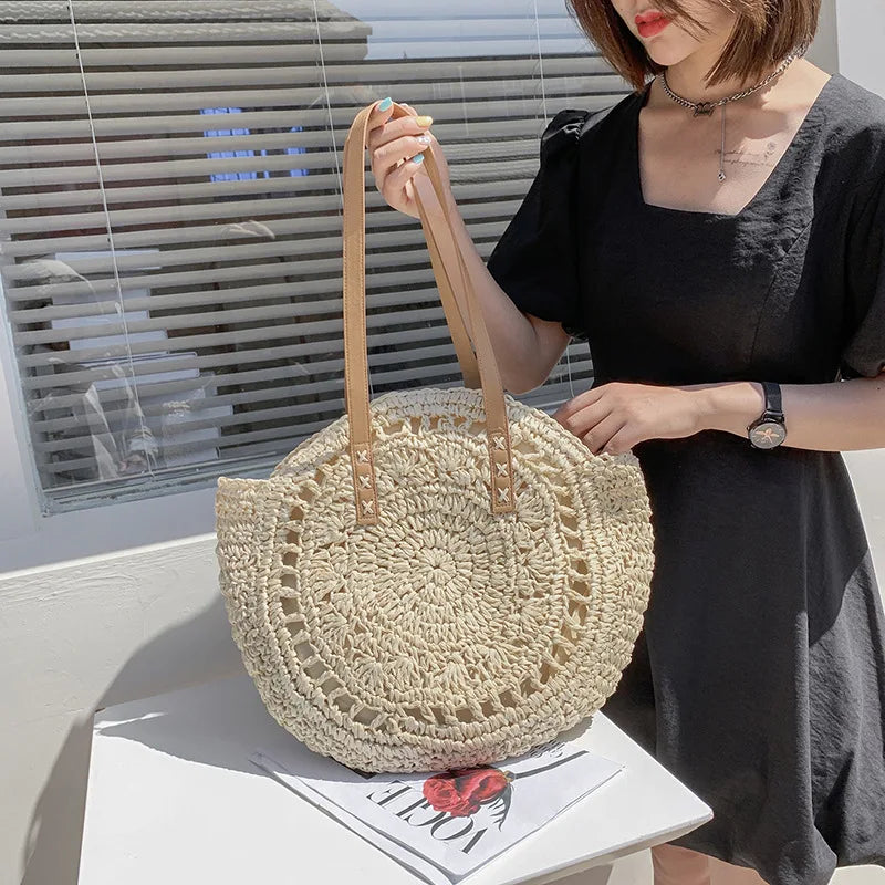 Hannah™ - Multifunctional Straw Handbag