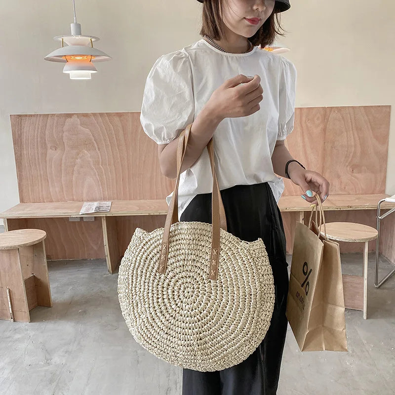 Hannah™ - Multifunctional Straw Handbag