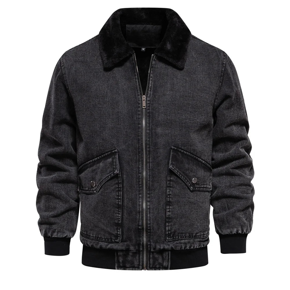 Denim Aviator Jacket