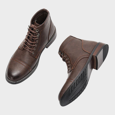 Keith | Vintage Derby Boots with Cap Toe