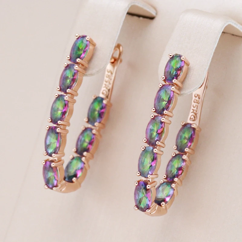 Elegant Colorful Zirconia Earrings