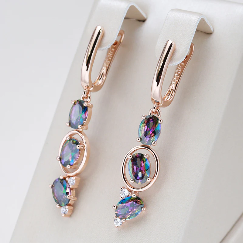 Elegant Colorful Crystal Earrings