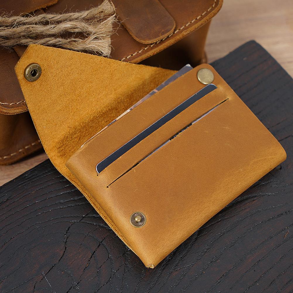 Men's Vintage Distressed Leather Wallet 36952509U