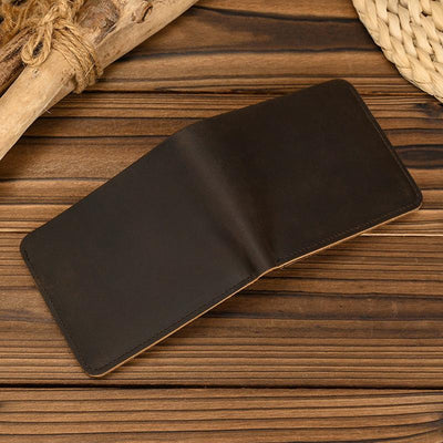 Men's Top Layer Cowhide Simple Short Wallet 16911881U