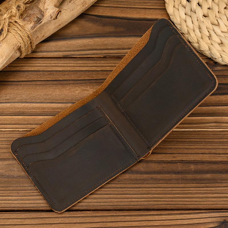 Men's Top Layer Cowhide Simple Short Wallet 16911881U