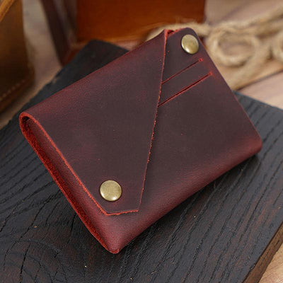 Men's Vintage Distressed Leather Wallet 36952509U