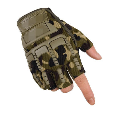 Men's Outdoor Warm Wear-resistant Half-finger Gloves 06536927F