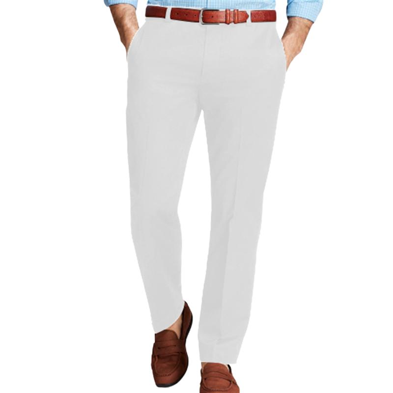 Men's Casual Solid Color Straight Slim Suit Pants