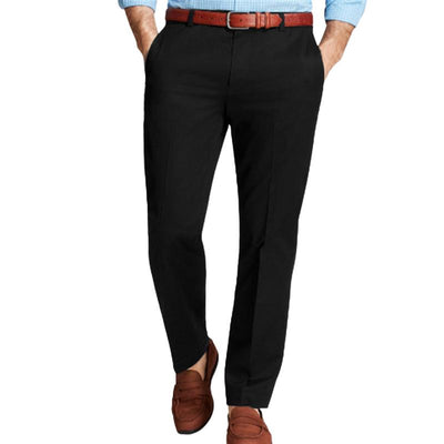 Men's Casual Solid Color Straight Slim Suit Pants