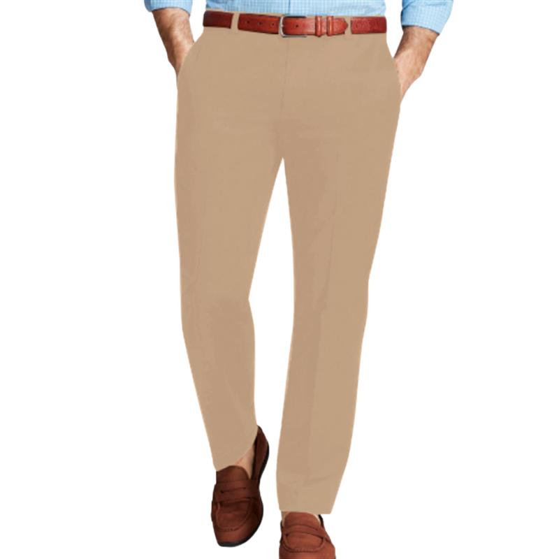 Men's Casual Solid Color Straight Slim Suit Pants