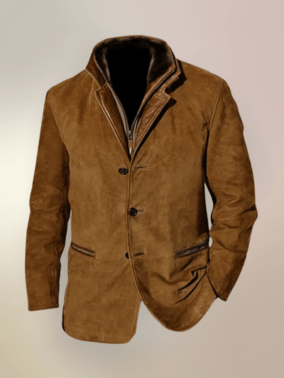 John | Vintage Suede Jacket With Double Collar