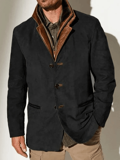 John | Vintage Suede Jacket With Double Collar