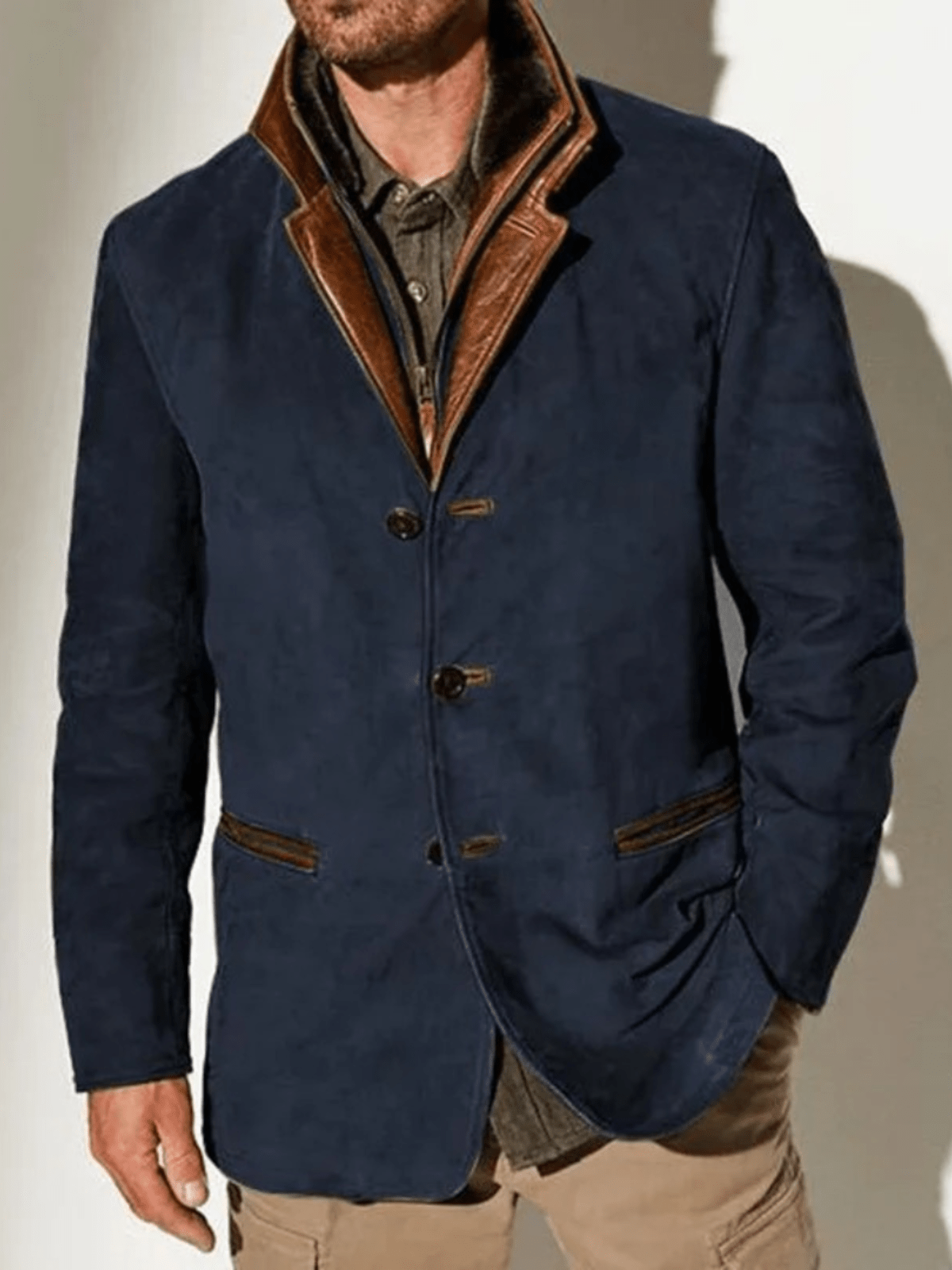 John | Vintage Suede Jacket With Double Collar