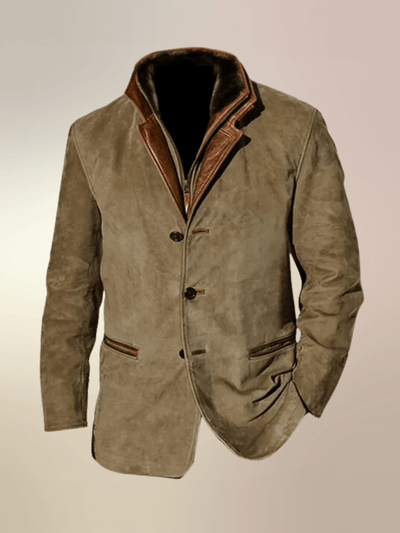 John | Vintage Suede Jacket With Double Collar