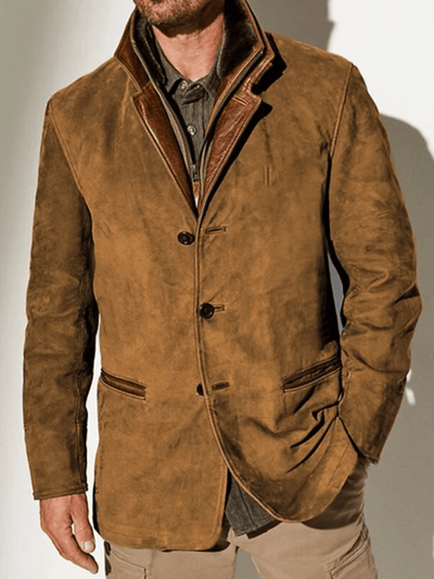 John | Vintage Suede Jacket With Double Collar