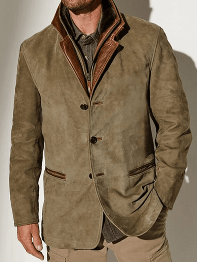 John | Vintage Suede Jacket With Double Collar